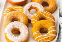 Fluffy Baked Pumpkin Donuts with Cinnamon Glaze