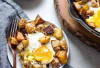 Spicy Chili-Garlic Potatoes with Fried Eggs