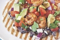 Grilled Shrimp Tostadas with Avocado Cilantro Slaw