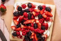 Lemon Berry Mascarpone Cake Recipe with Fresh Berries