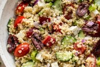 Mediterranean Quinoa Salad with Feta, Cucumber & Olives