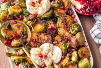 Spicy Honey Brussels Sprouts with Creamy Burrata