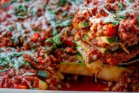 Zucchini Lasagna with Rich Bolognese Meat Sauce