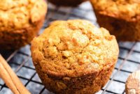 Pumpkin Oatmeal Muffins with Warm Fall Spices