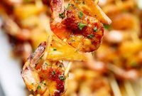 Honey Garlic Shrimp Skewers with Tangy Glaze