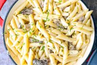 Creamy Boursin Mushroom Pasta Recipe for Weeknight Dinner