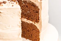 Chocolate Layer Cake with Peanut Butter Buttercream Frosting