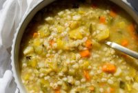 Hearty Chunky Vegetable and Barley Soup Recipe