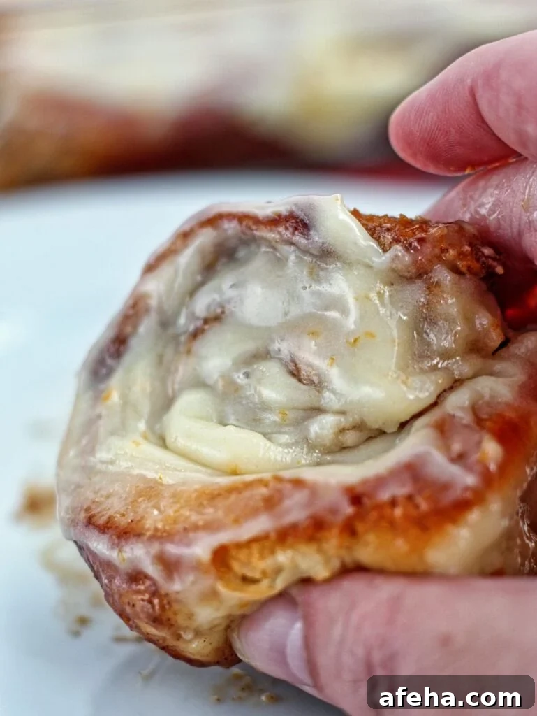 unraveling a gluten free orange roll