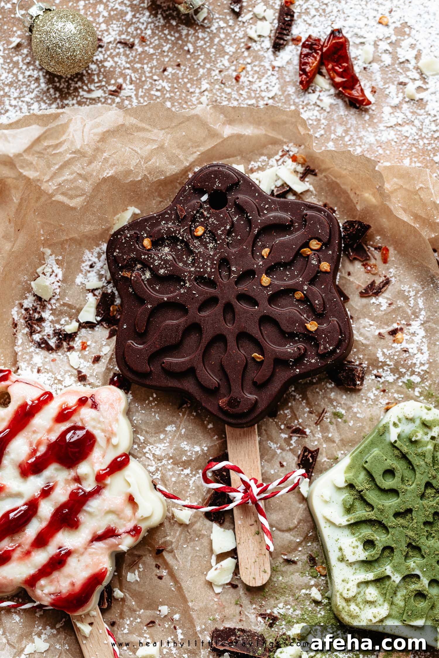 Hot chocolate on a stick with cardamom and chili