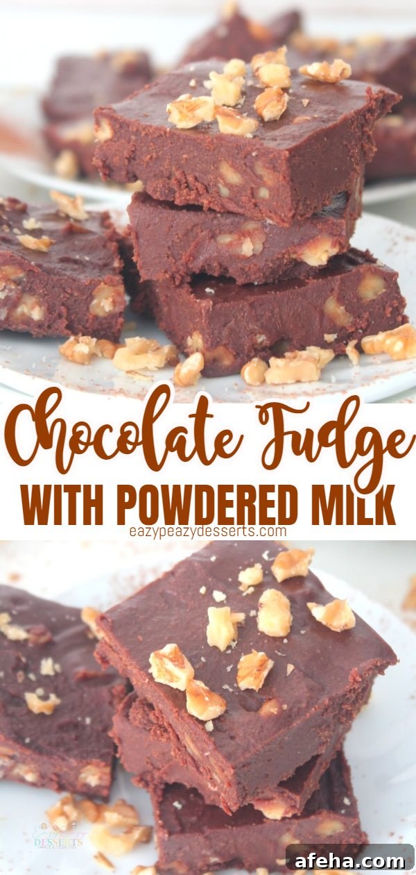 Homemade chocolate fudge