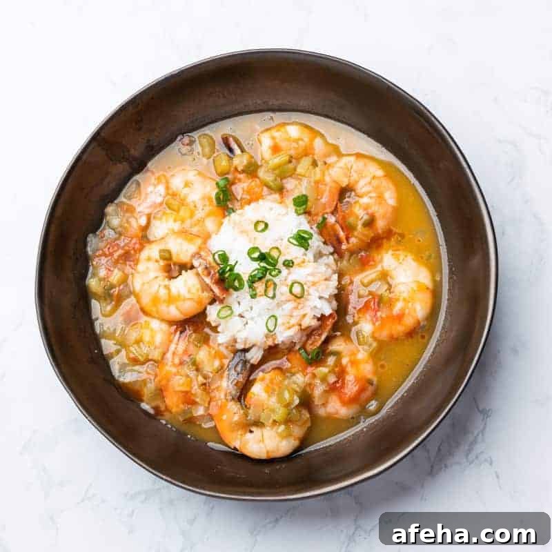 gluten free Saucy Creole Shrimp