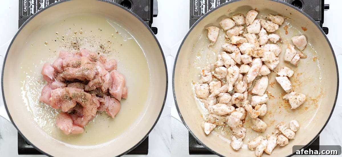 Season and cook chicken