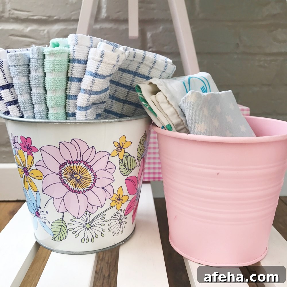 How to store tea towels, kitchen storage ideas, home organisation tips