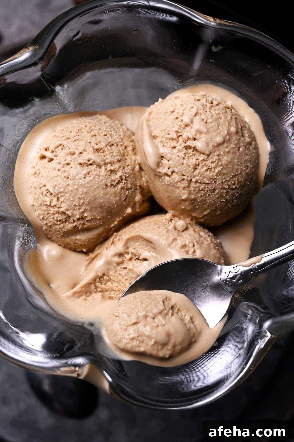coffee baileys ice cream with egg yolks, xanthan gum, and baileys irish cream