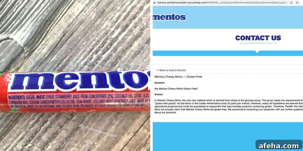 Are Mentos Gluten-Free? Complete Guide to Ingredients and Safety 3 A collage showing mentos have wheat.