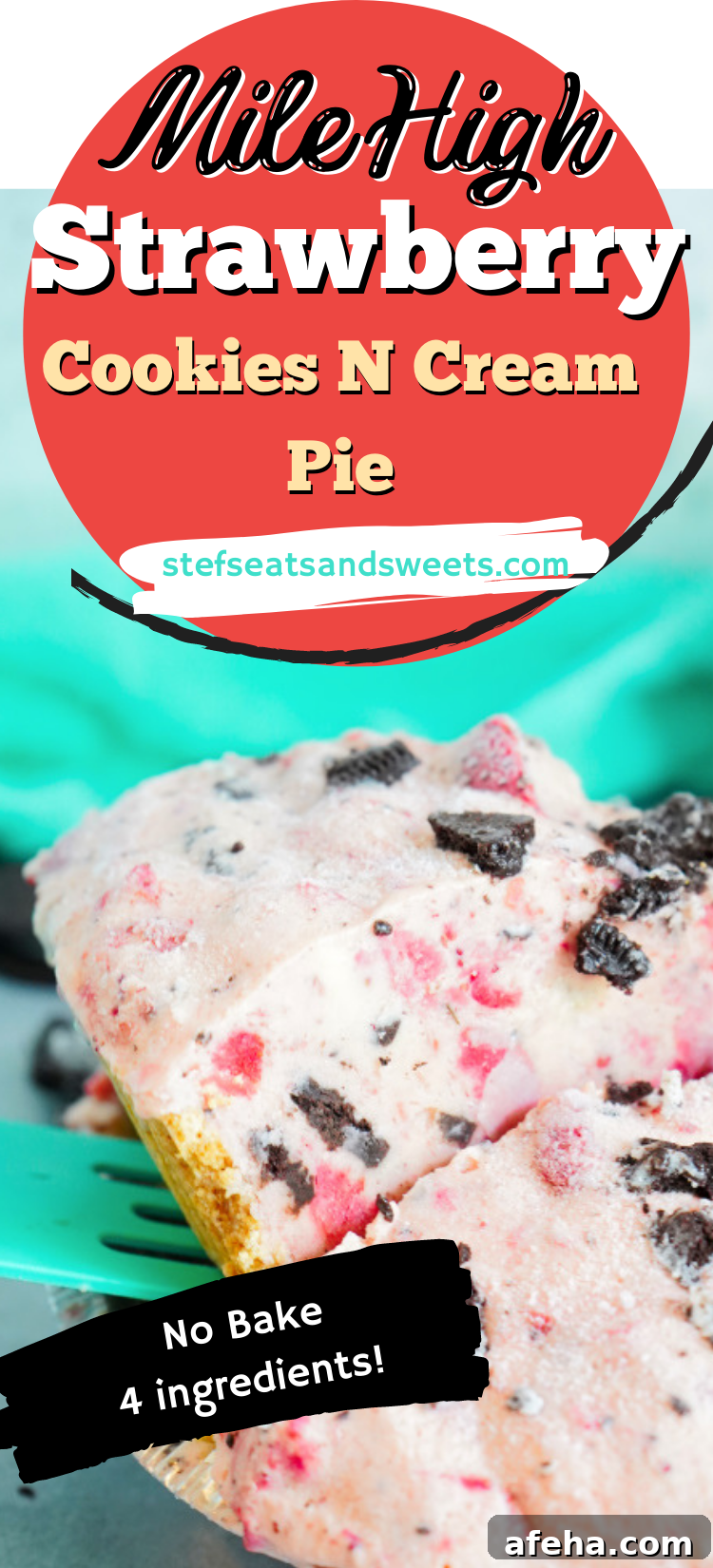 Mile High strawberry cookies n cream pie pin 