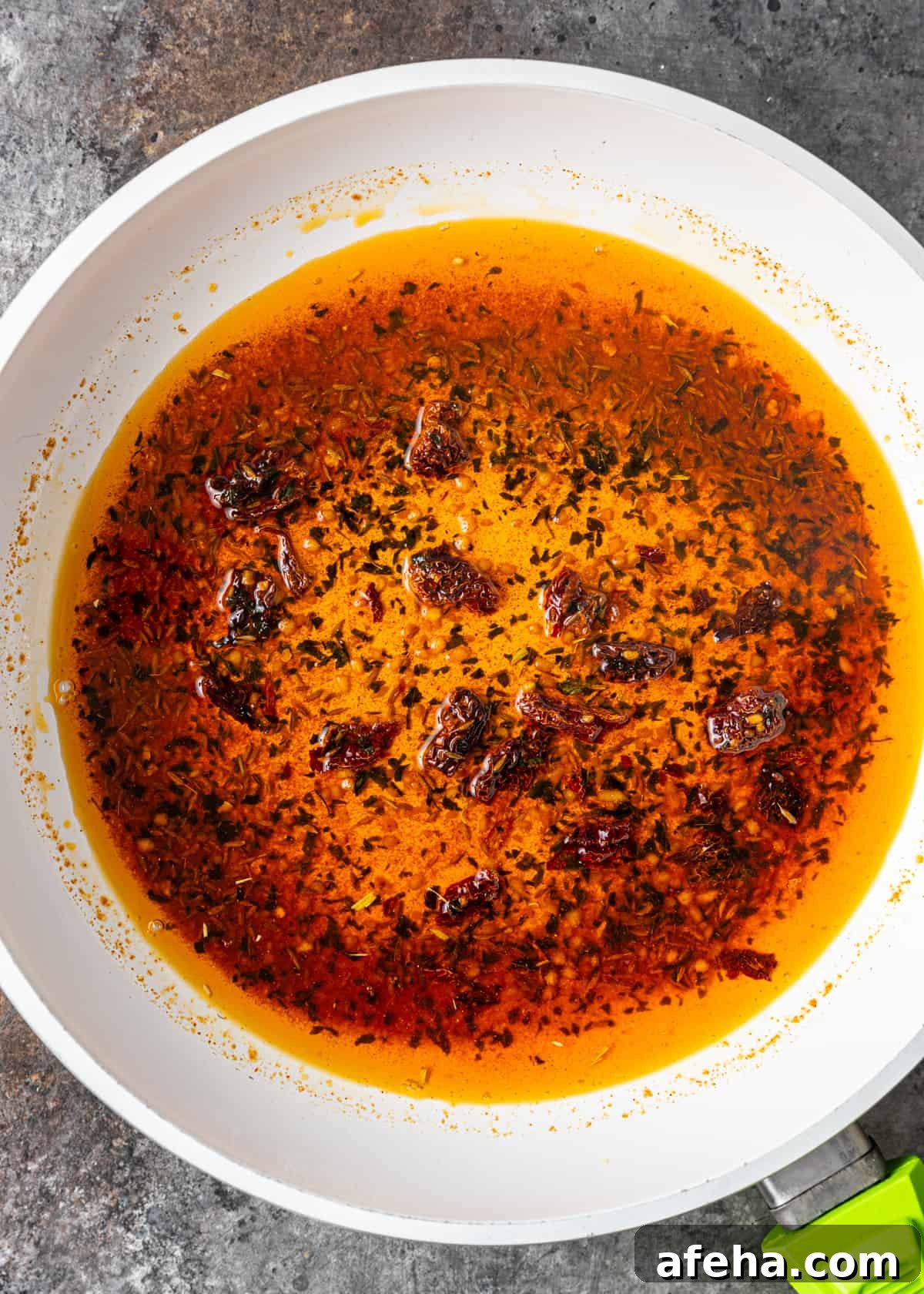 Creamy Dal Tadka Recipe: Authentic Indian Lentil Curry Guide 8 overhead: skillet with cooked tadka