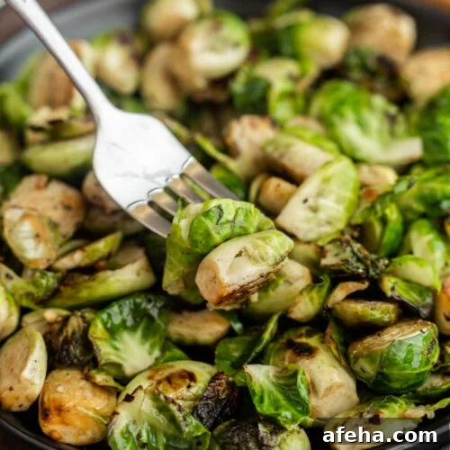 Blackstone Brussels sprouts on a plate.
