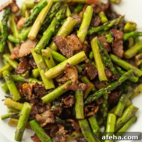 Asparagus with bacon.