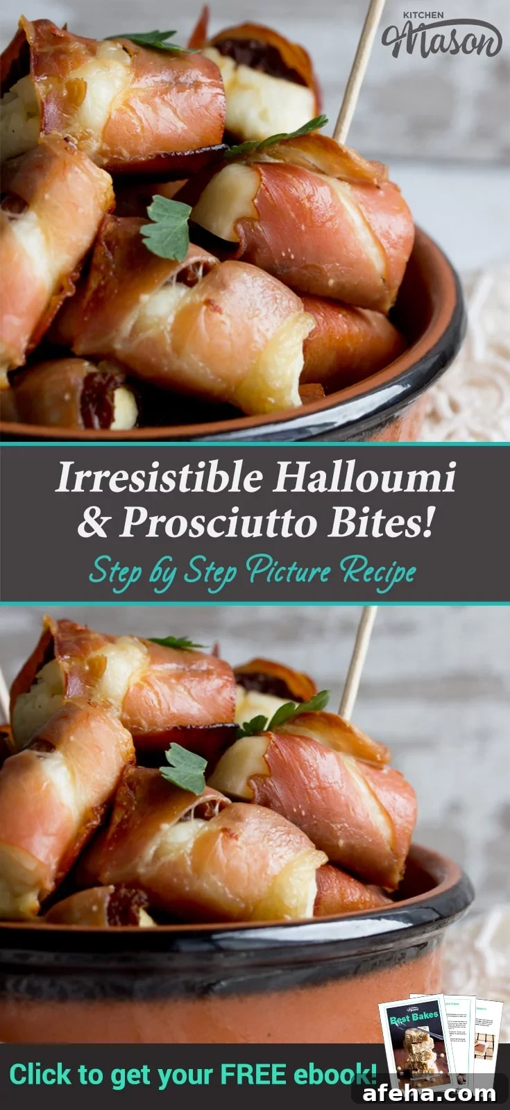 Party Snacks: Halloumi & Prosciutto Bites in a Dish