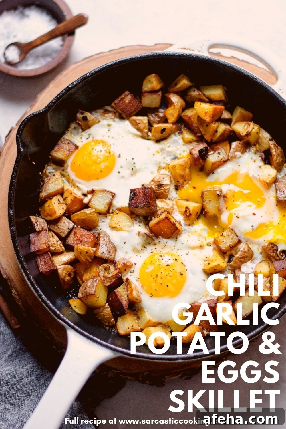 Chili Garlic Potatoes and Eggs | Sarcastic Cooking