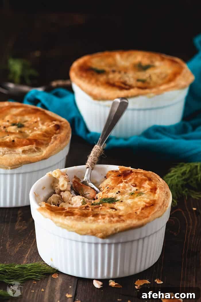 The puff pastry adds a nice texture to the macaroni with smoked cheese and lobster.