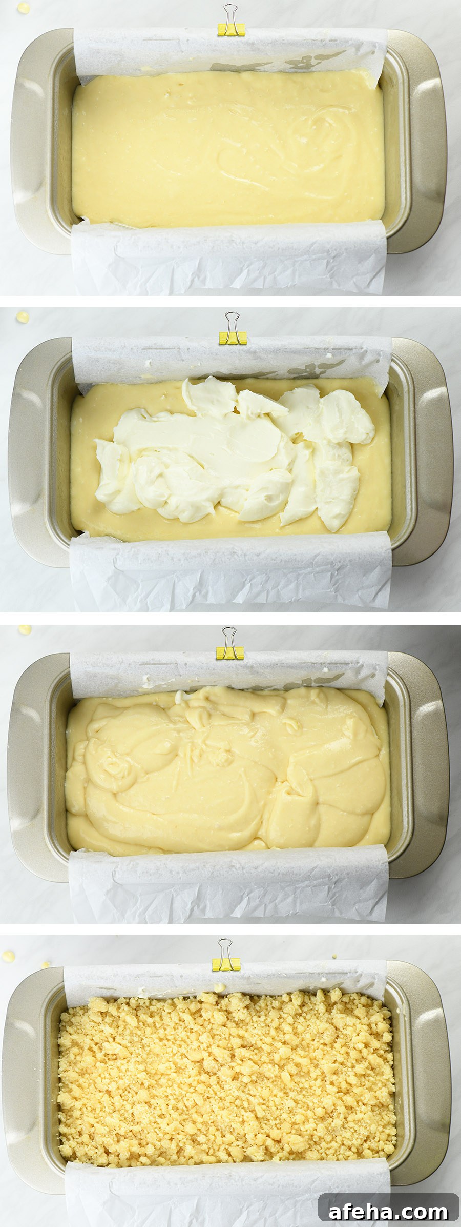 Lemon Cream Cheese Pound Cake Recipe with Luscious Glaze 7 Four steps of preparing lemon pound cake.