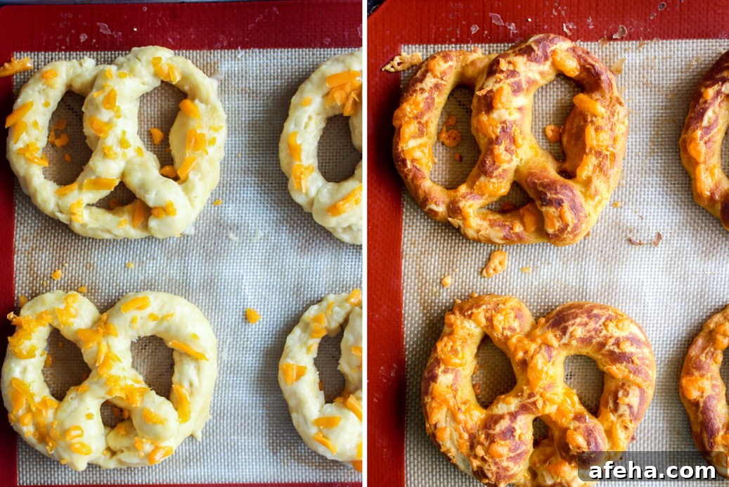 Cheesy Garlic Soft Pretzels Recipe for Melty, Savory Bites 4 Soft and chewy homemade pretzels with orange cheddar and garlic