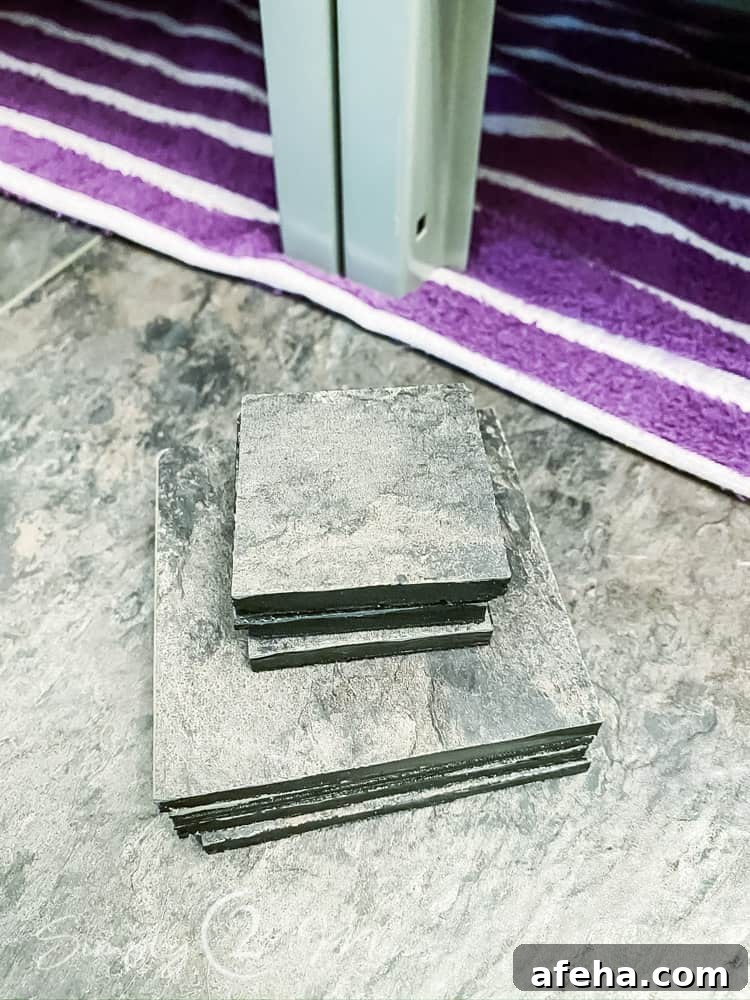 stack of diy floor protection coasters in front of locker sitting on towel