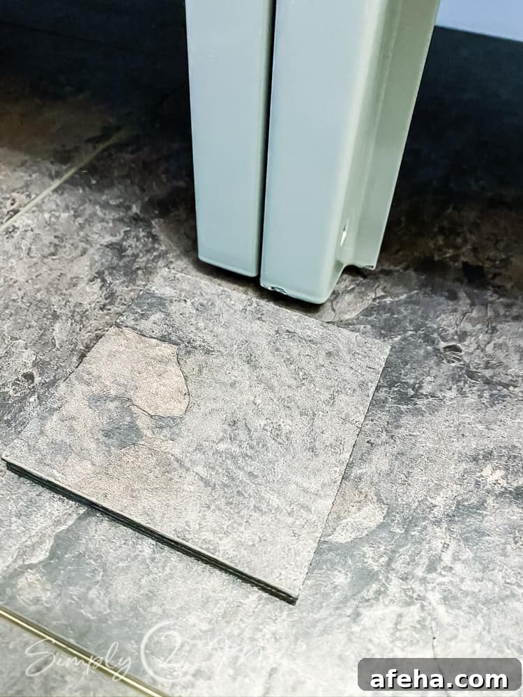 3x3 diy floor protection coaster on floor next to legs of lockers of