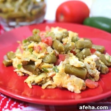 Huevos con ejotes (green bean scramble)