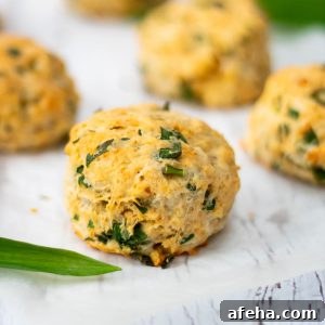 Wild garlic scones
