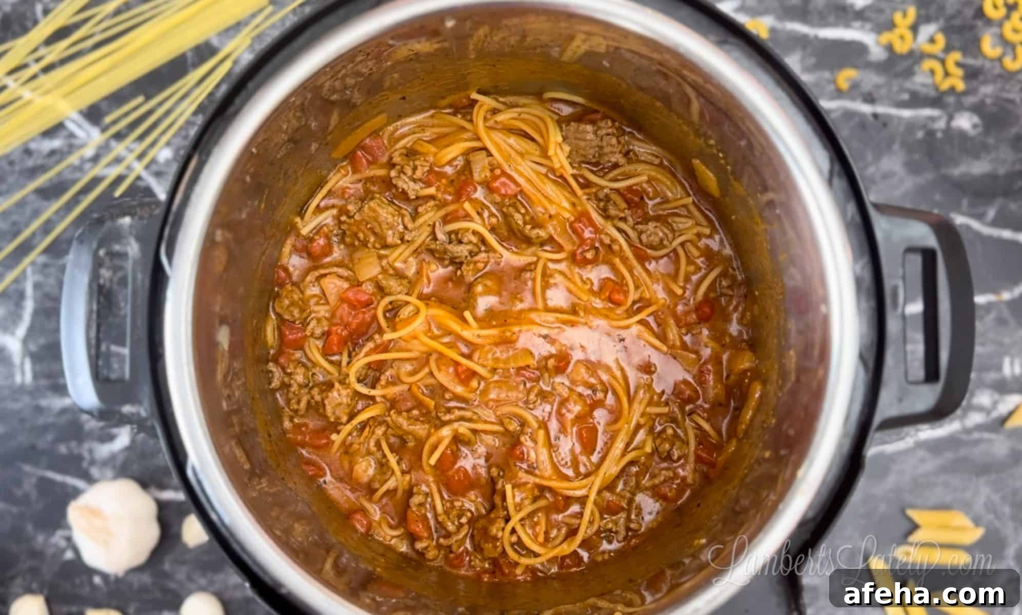 spaghetti in an instant pot.
