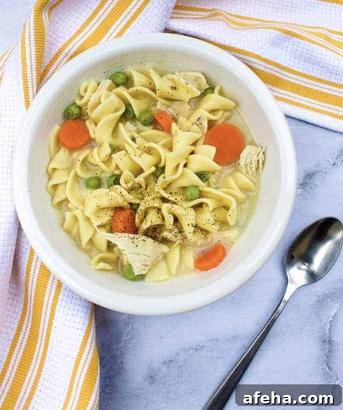 chicken noodle soup in the Instant Pot