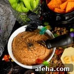 close up of peanut butter dip