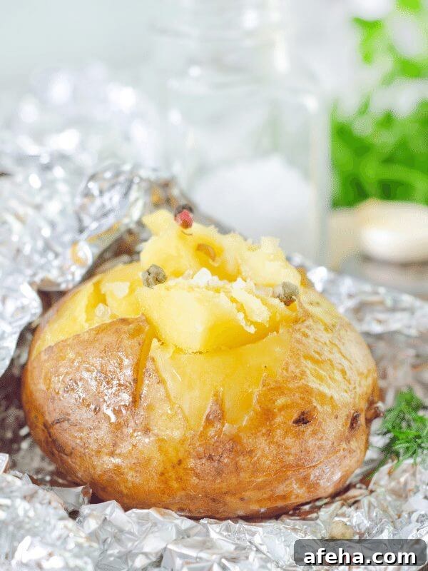 Amazing Grilled Baked Potatoes in Foil