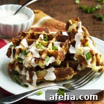 Loaded Mashed Potato Waffles
