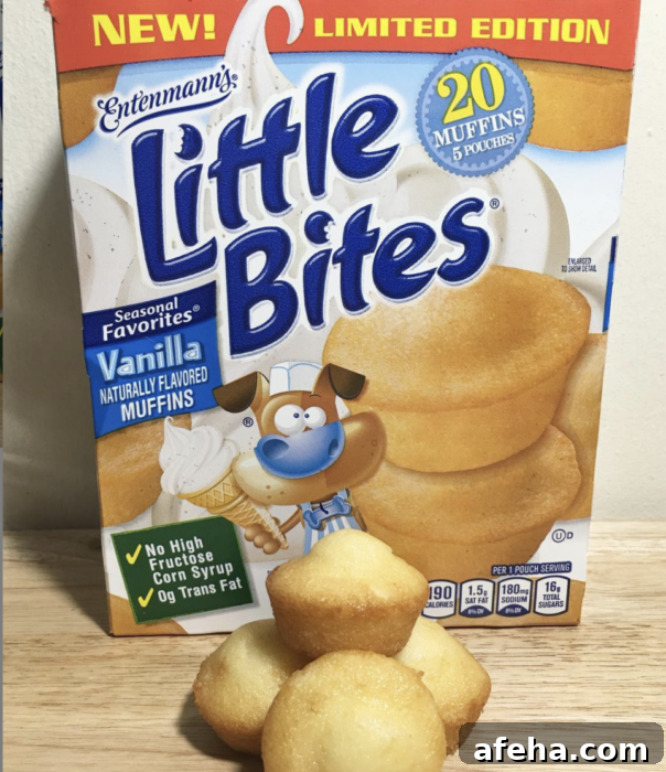 Little Bites Vanilla muffins styled