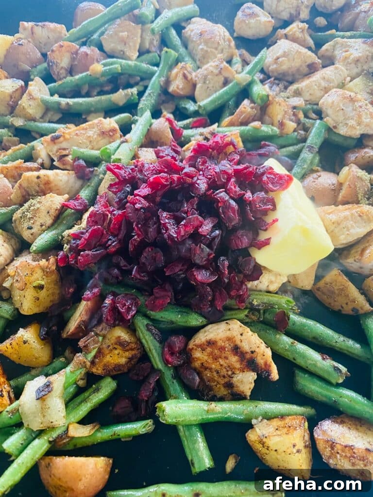 Blackstone Turkey Veggies and Cranberries