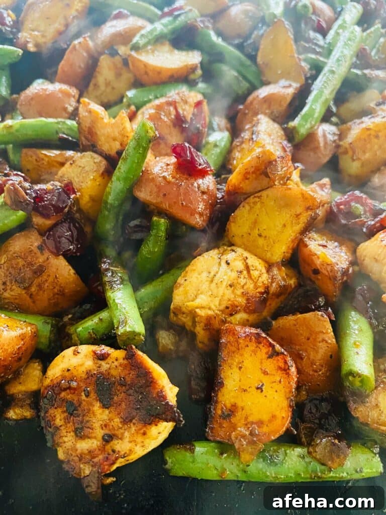 Blackstone Turkey Veggies and Cranberries