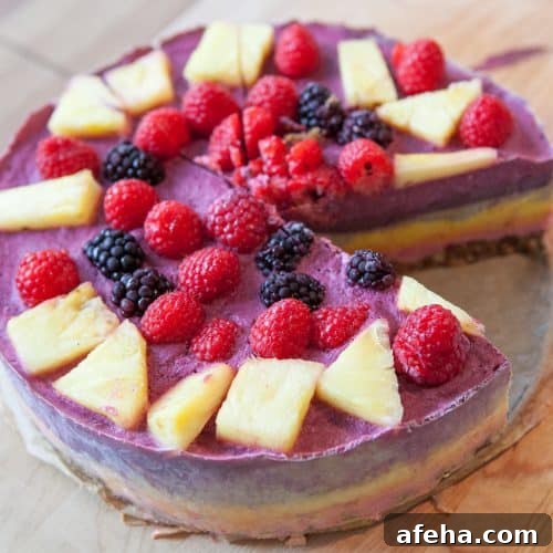 Toaster Oven-Baked Rainbow Cheesecake