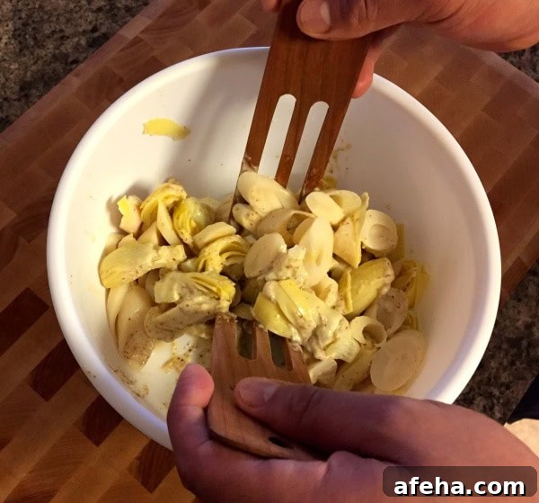 5-Minute Hearts of Palm & Artichoke Salad Recipe 6 tossed hearts of palm and artichokes