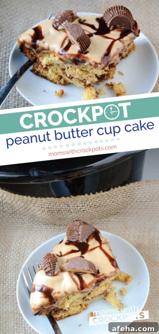 Crockpot Peanut Butter Cup Cake