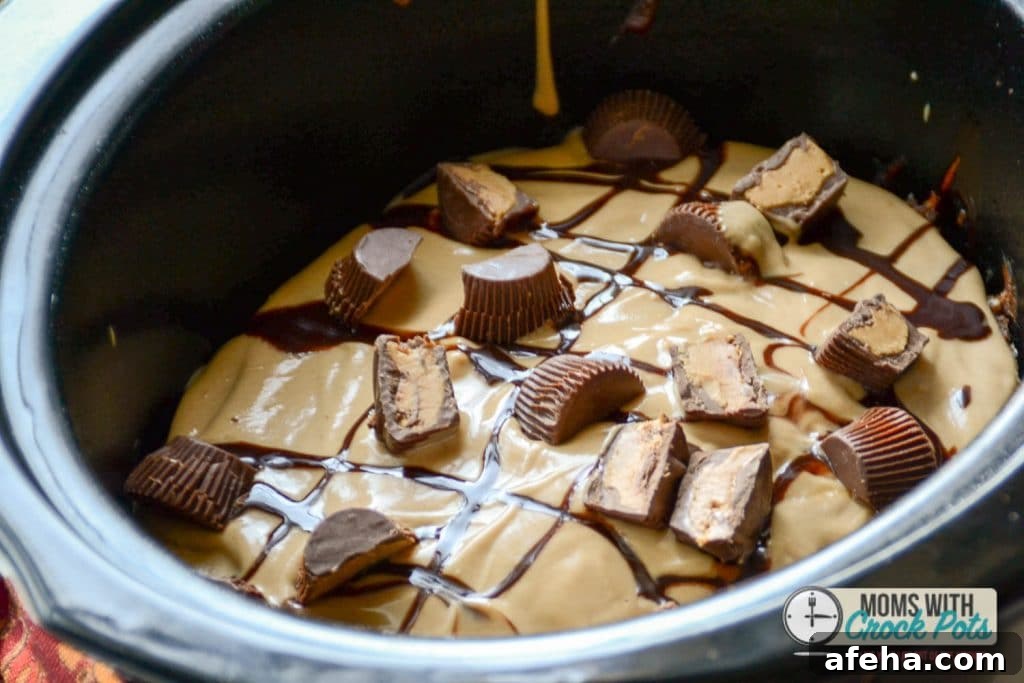 Crockpot Peanut Butter Cup Cake