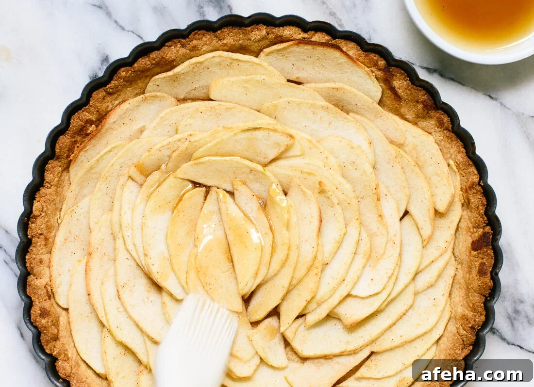 Gluten-free apple tart with maple glaze - cookieandkate.com