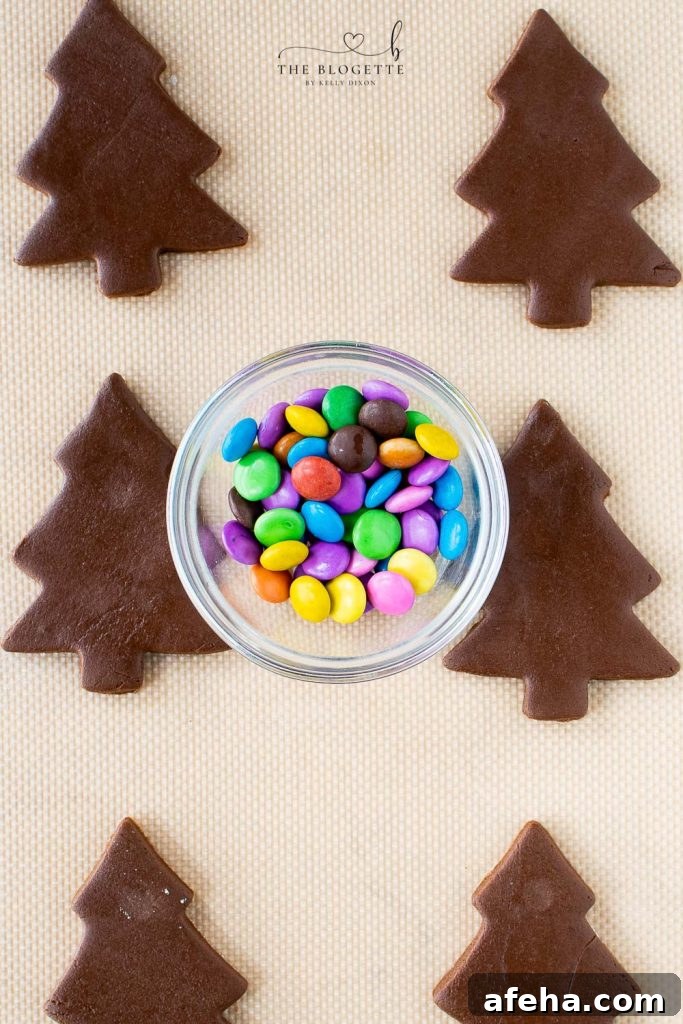 Christmas cookies with M&M lights