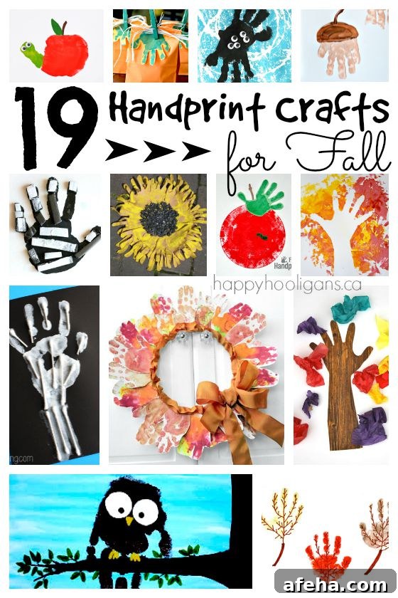 19 Handprint Crafts for Fall and Halloween