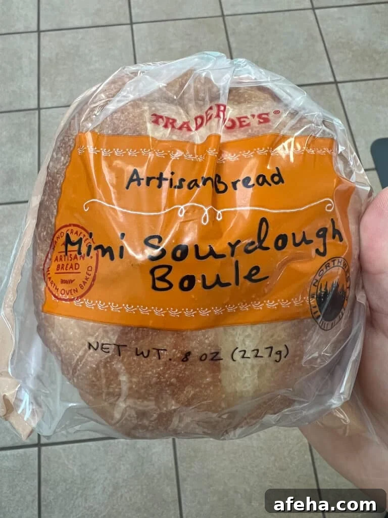 Mini sourdough boule from Trader Joe's