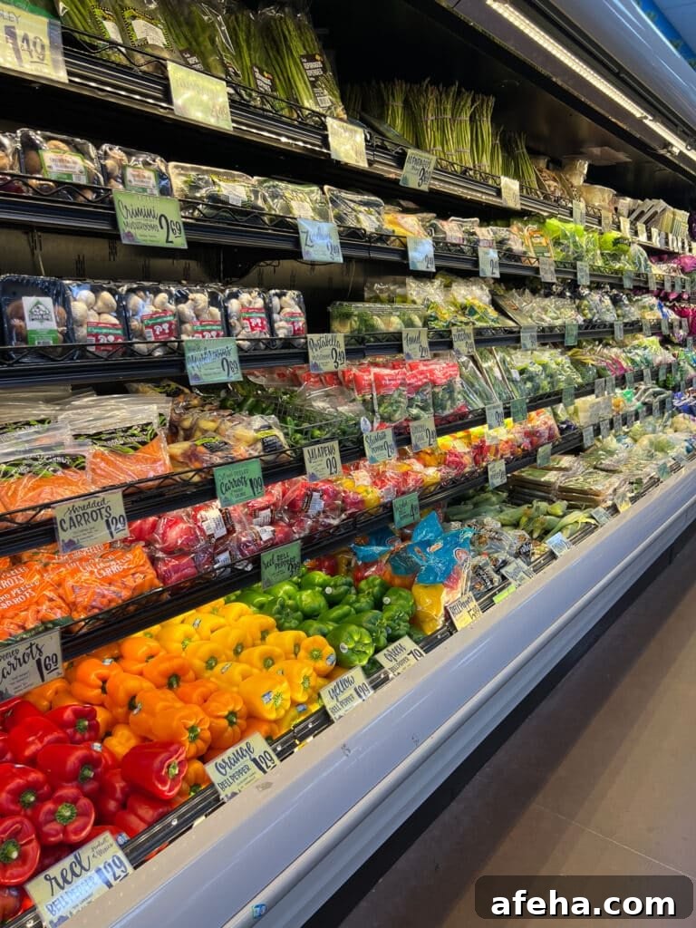 The produce section of a Trader Joe's grocery store. Where to get everything on your Trader Joe's grocery list